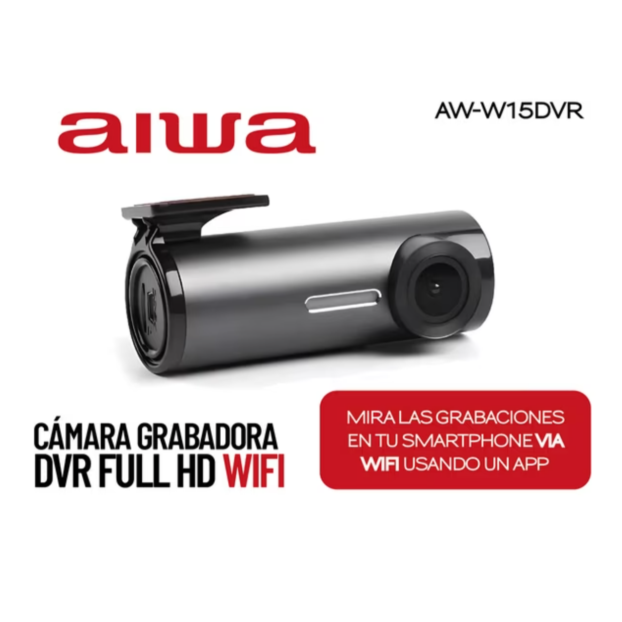 Camara Auto Aiwa Grabadora Dvr Full Hd Wifi 32gb Aw-w15dvr